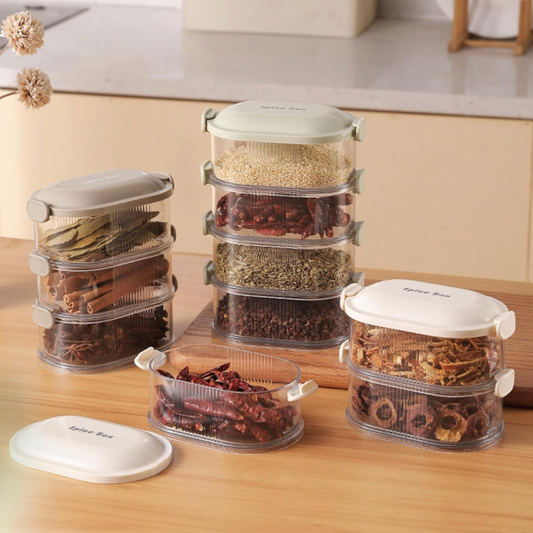 4 Layers Seasoning Spice Storage Box