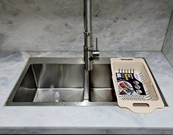 Kitchen Plastic Dish Drainer-Drying Rack-Sink Organizer