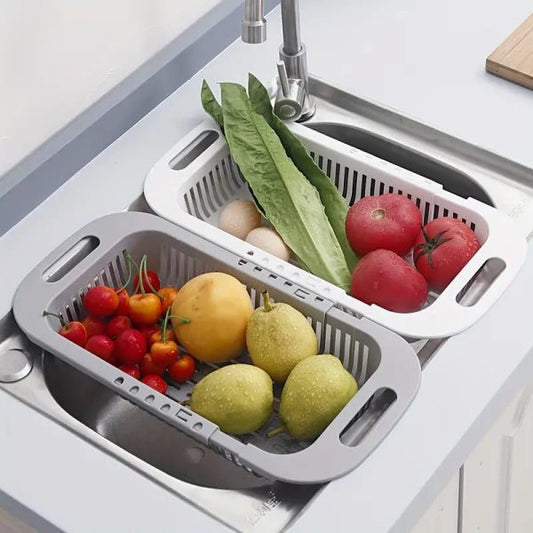 Kitchen Plastic Dish Drainer-Drying Rack-Sink Organizer