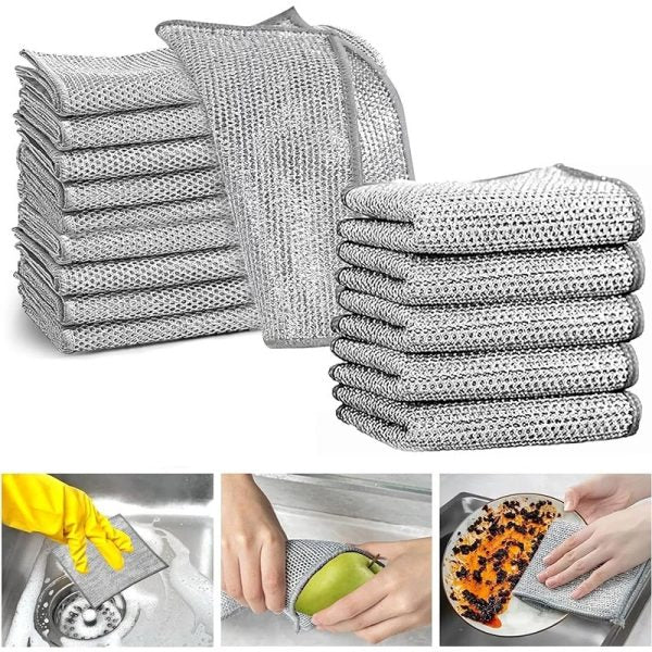 Pack Of 4 Multipurpose Wire Dish Cloths