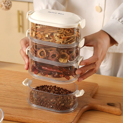 4 Layers Seasoning Spice Storage Box