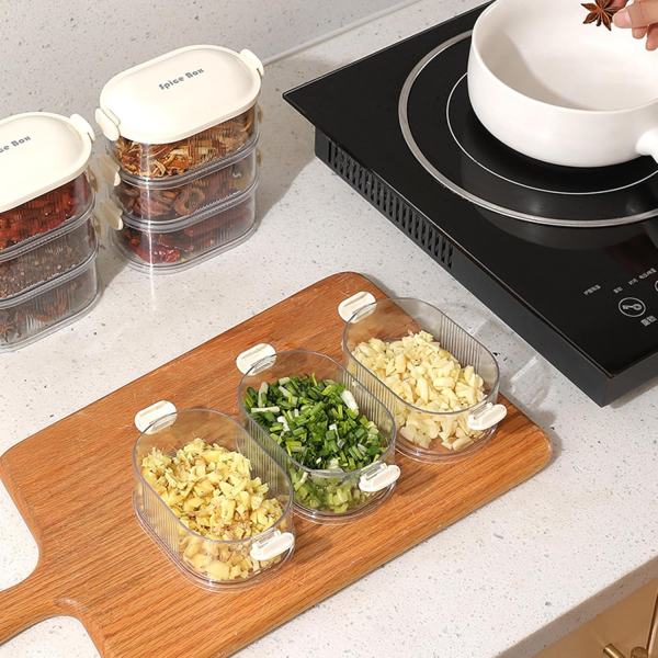 4 Layers Seasoning Spice Storage Box