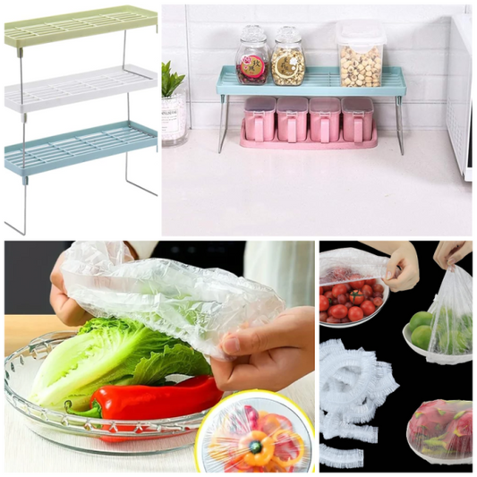 Stack- Up Shelf And Disposable Food Bag (100 Pieces)