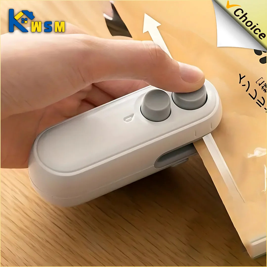 Heat Sealing Machine 2 In 1 Cutting And Sealer Usb Rechargeable Food Sealer Mini Sealer For Snack Storage Food Sealer For Chip Bags, Plastic Bags, Food Storage