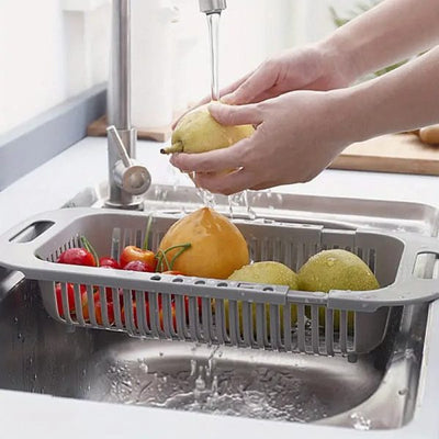 Kitchen Plastic Dish Drainer-Drying Rack-Sink Organizer