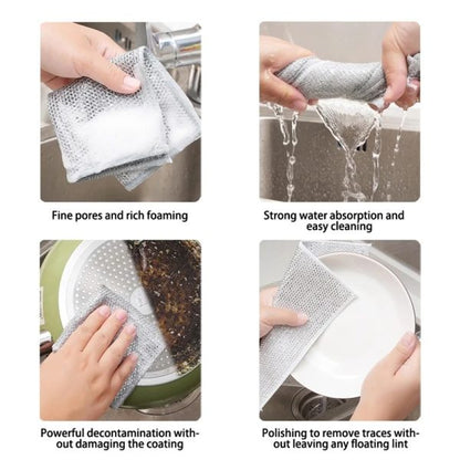 Pack Of 4 Multipurpose Wire Dish Cloths
